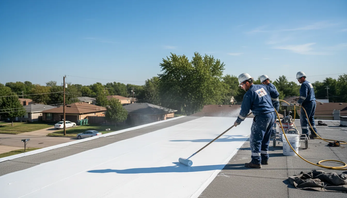 Commercial roof coating in Sherrard, IL near me